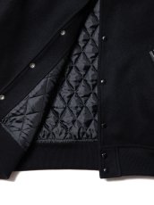 画像6: COOTIE PRODUCTIONS/Wool Melton Error Fit Stadium Jacket（Black/Black）［ウールメルトンエラーフィットスタジアムJKT-23秋冬］ (6)