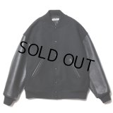 COOTIE PRODUCTIONS/Wool Melton Error Fit Stadium Jacket（Black/Black）［ウールメルトンエラーフィットスタジアムJKT-23秋冬］