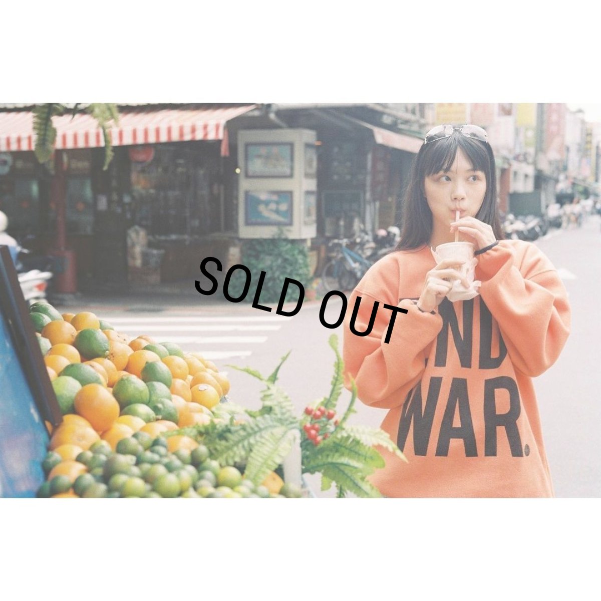 画像6: CHALLENGER/C/N END WAR FLEECE（ORANGE）［フリースクルーネック-23秋冬］ (6)