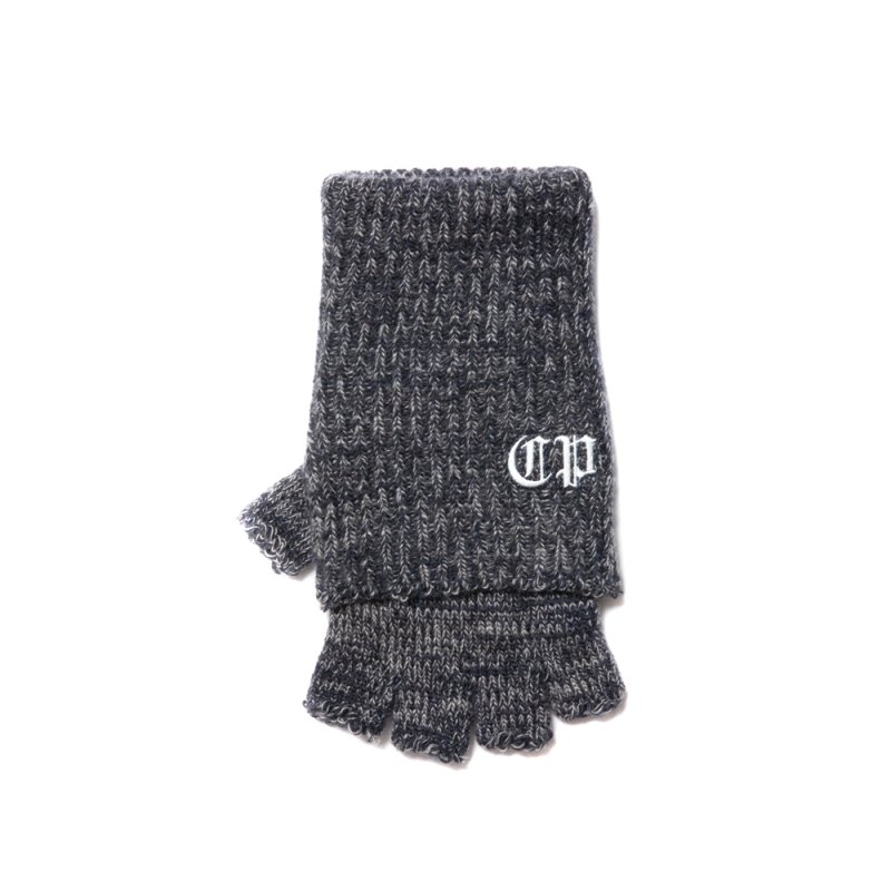 画像2: COOTIE PRODUCTIONS/Lowgauge Fingerless Knit Glove（Black Mix）［フィンガーレスニットグローブ-23秋冬］