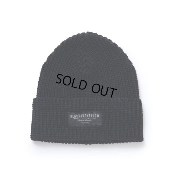 画像1: 【30%OFF】RATS/WOOL KNIT CAP（BLACK）［ウールニットキャップ-23秋冬］