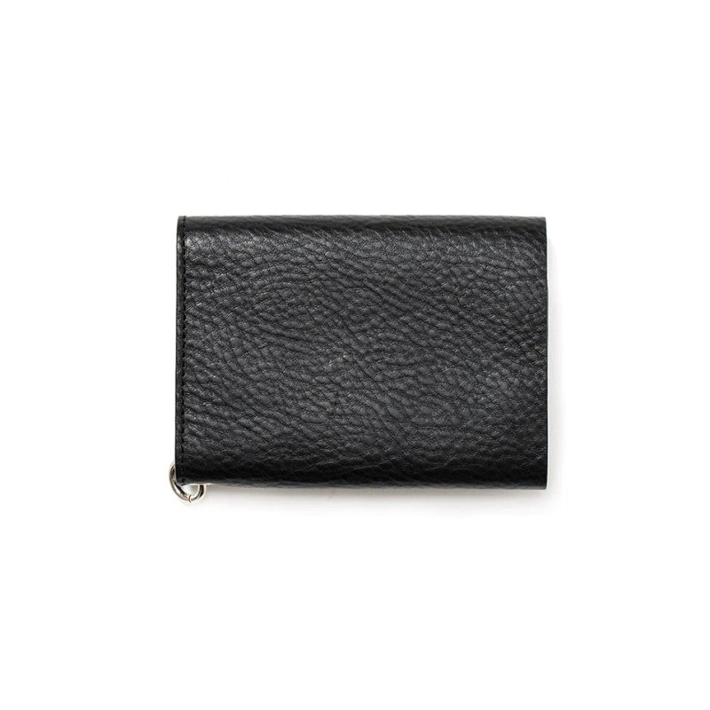 画像2: CALEE/STUDS LEATHER FLAP HALF WALLET（BLACK）［スタッズレザーハーフウォレット-23秋冬］