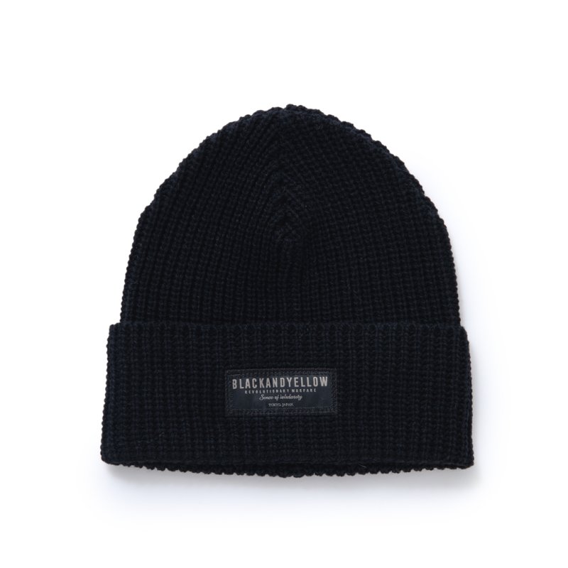 画像1: 【30%OFF】RATS/WOOL KNIT CAP（BLACK）［ウールニットキャップ-23秋冬］