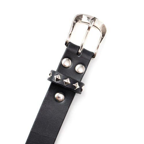 他の写真3: CALEE/STUDS LEATHER NARROW BELT（BLACK）［スタッズレザーナローベルト-23秋冬］