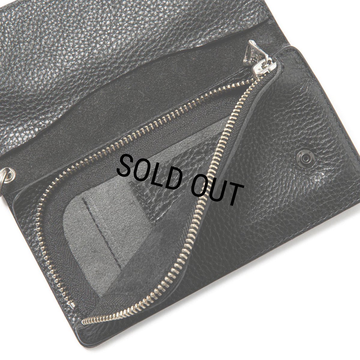 画像5: CALEE/STUDS LEATHER LONG WALLET（BLACK）［スタッズレザーロングウォレット-23秋冬］ (5)