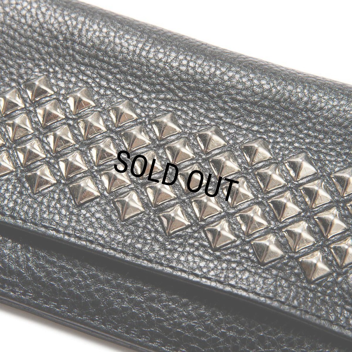 画像6: CALEE/STUDS LEATHER LONG WALLET（BLACK）［スタッズレザーロングウォレット-23秋冬］ (6)