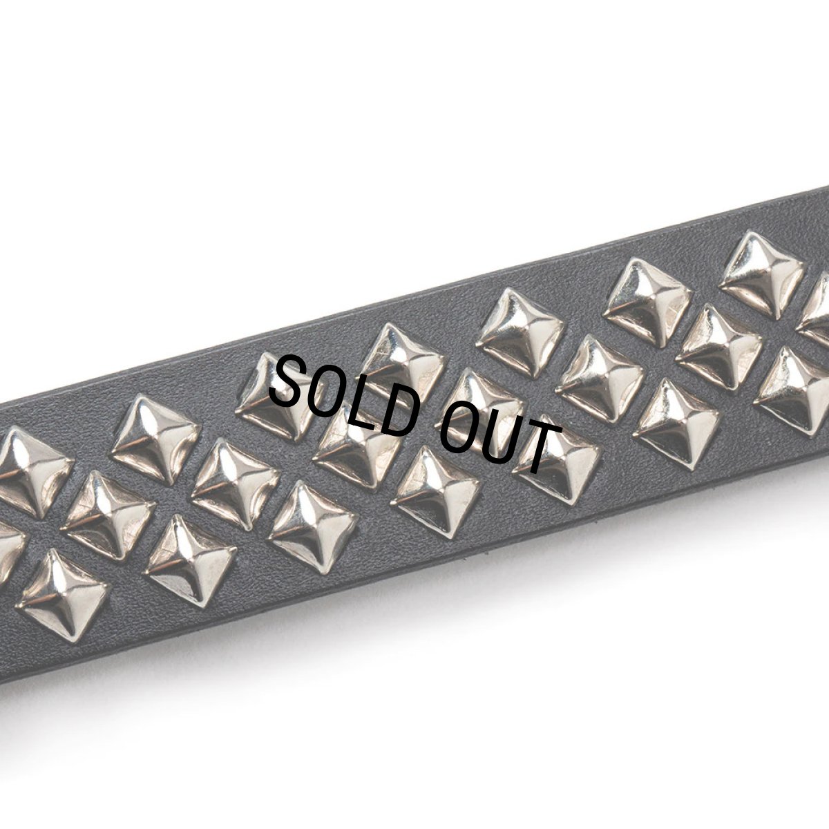 画像5: CALEE/STUDS LEATHER NARROW BELT（BLACK）［スタッズレザーナローベルト-23秋冬］ (5)