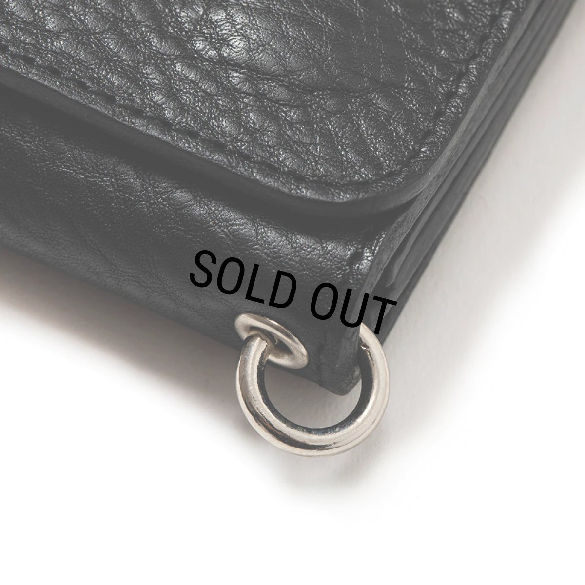 画像6: CALEE/STUDS LEATHER FLAP HALF WALLET（BLACK）［スタッズレザーハーフウォレット-23秋冬］ (6)