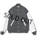 COOTIE PRODUCTIONS/Wool Melton Error Fit Stadium Jacket（Black/White）［ウールメルトンエラーフィットスタジアムJKT-23秋冬］