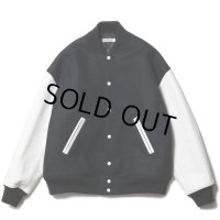COOTIE PRODUCTIONS/Wool Melton Error Fit Stadium Jacket（Black/White）［ウールメルトンエラーフィットスタジアムJKT-23秋冬］