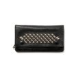 画像1: CALEE/STUDS LEATHER LONG WALLET（BLACK）［スタッズレザーロングウォレット-23秋冬］ (1)