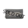 CALEE/STUDS LEATHER LONG WALLET（BLACK）［スタッズレザーロングウォレット-23秋冬］