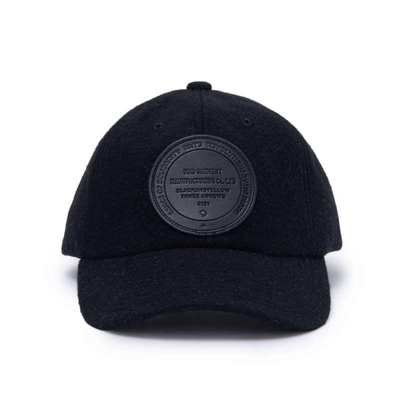 画像1: 【30%OFF】RATS/WOOL LEATHER PATCH CAP（各色）［ウールレザーパッチキャップ-23秋冬］