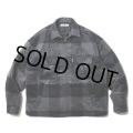 COOTIE PRODUCTIONS/Buffalo Check Wool Zip Up CPO Jacket（Black/Gray）［バッファローチェックウールCPO JKT-23秋冬］