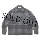 COOTIE PRODUCTIONS/Buffalo Check Wool Zip Up CPO Jacket（Black/Gray）［バッファローチェックウールCPO JKT-23秋冬］