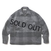 COOTIE PRODUCTIONS/Buffalo Check Wool Zip Up CPO Jacket（Black/Gray）［バッファローチェックウールCPO JKT-23秋冬］