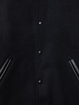画像4: COOTIE PRODUCTIONS/Wool Melton Error Fit Stadium Jacket（Black/Black）［ウールメルトンエラーフィットスタジアムJKT-23秋冬］