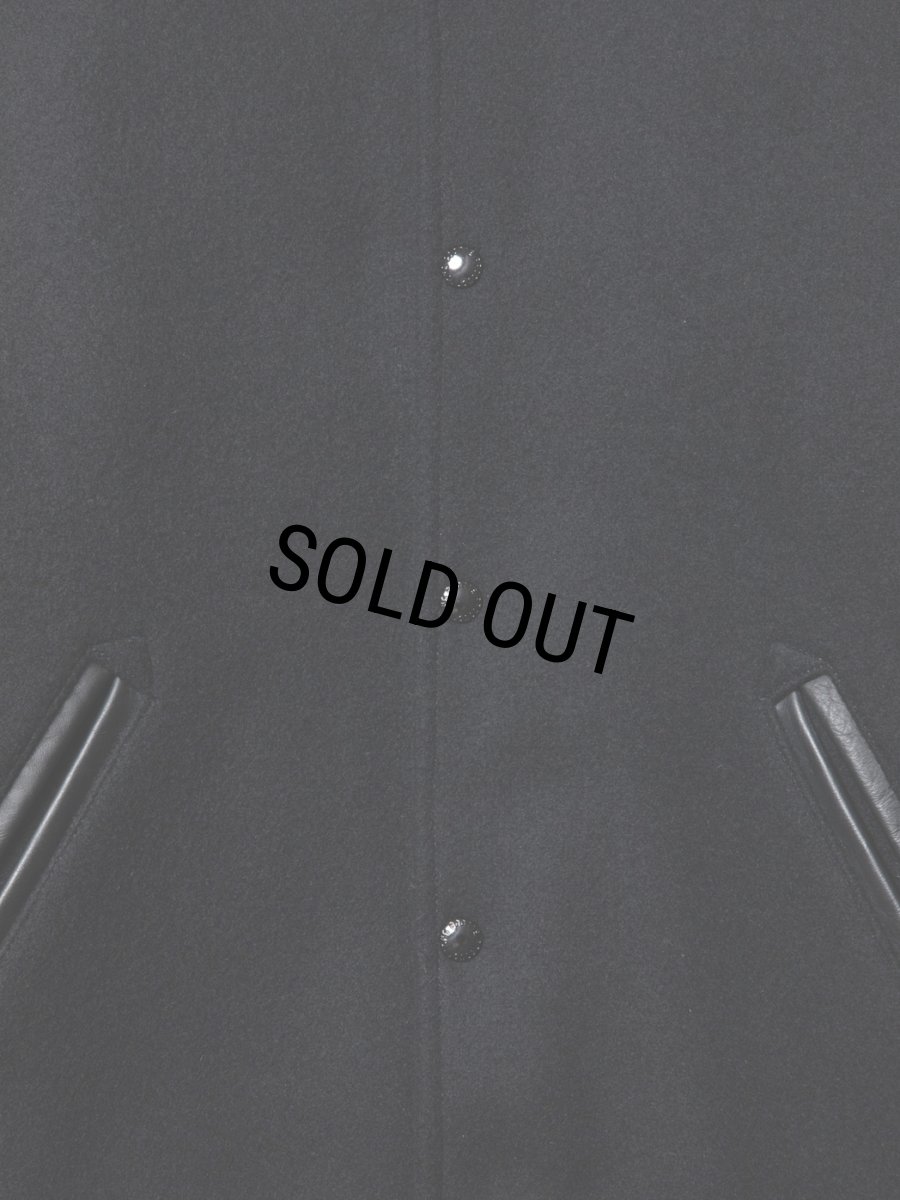 画像4: COOTIE PRODUCTIONS/Wool Melton Error Fit Stadium Jacket（Black/Black）［ウールメルトンエラーフィットスタジアムJKT-23秋冬］ (4)