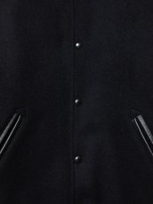 画像4: COOTIE PRODUCTIONS/Wool Melton Error Fit Stadium Jacket（Black/Black）［ウールメルトンエラーフィットスタジアムJKT-23秋冬］ (4)