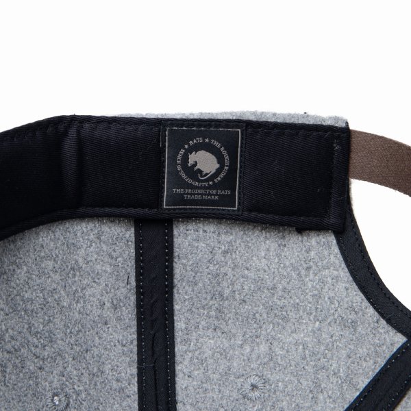 画像4: 【30%OFF】RATS/WOOL LEATHER PATCH CAP（各色）［ウールレザーパッチキャップ-23秋冬］