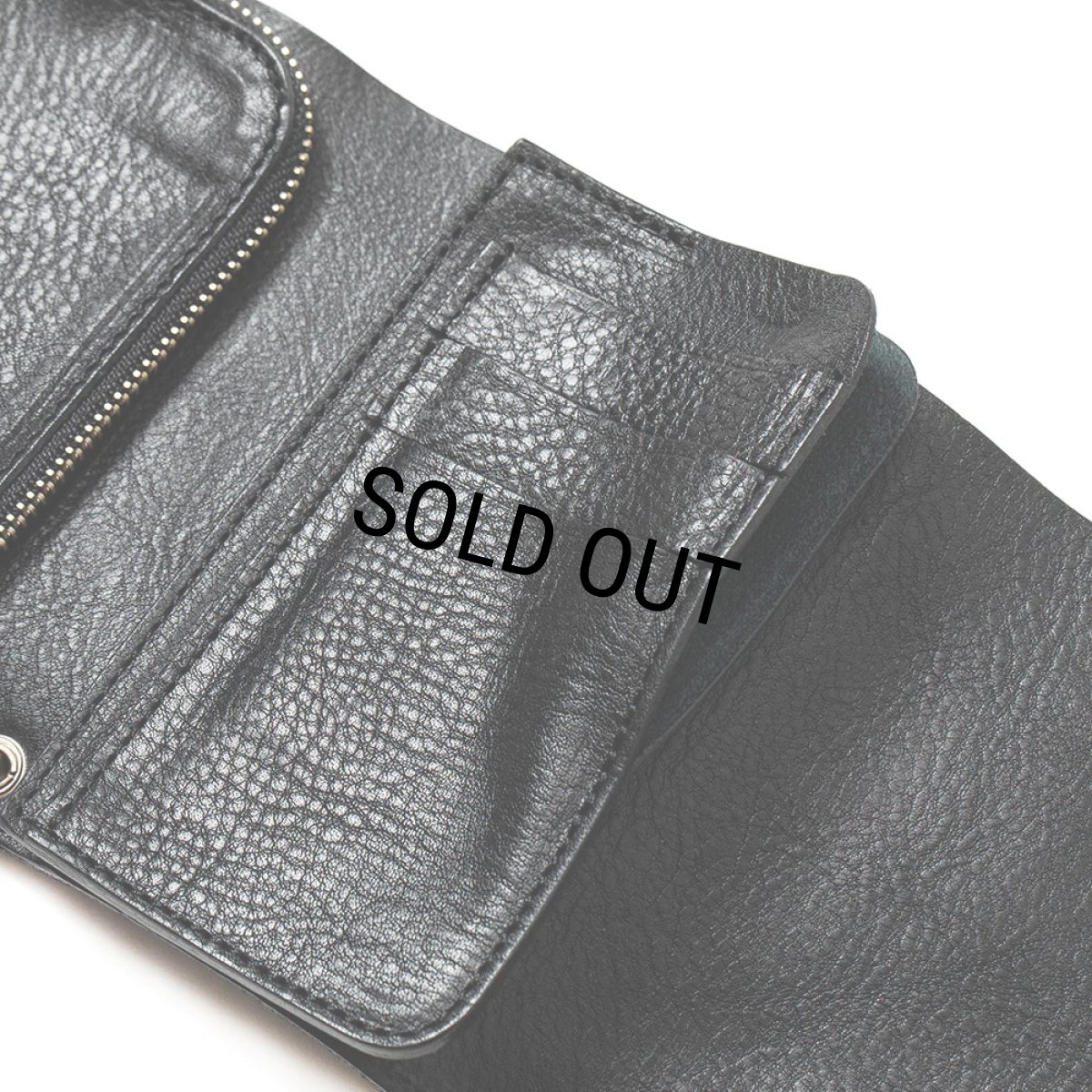 画像9: CALEE/STUDS LEATHER FLAP HALF WALLET（BLACK）［スタッズレザーハーフウォレット-23秋冬］ (9)