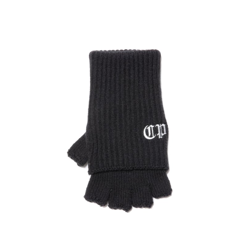 画像2: COOTIE PRODUCTIONS/Lowgauge Fingerless Knit Glove（Black）［フィンガーレスニットグローブ-23秋冬］