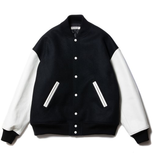 他の写真1: COOTIE PRODUCTIONS/Wool Melton Error Fit Stadium Jacket（Black/White）［ウールメルトンエラーフィットスタジアムJKT-23秋冬］