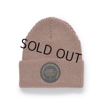 RATS/KNIT CAP CIRCLE PATCH（BROWN） 【30%OFF】［ニットキャップ-23秋冬］