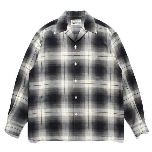 他の写真1: WACKO MARIA/OMBRE CHECK OPEN COLLAR SHIRT（WHITE）［オンブレチェックオープンカラーシャツ-23秋冬］