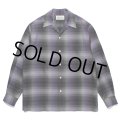 WACKO MARIA/OMBRE CHECK OPEN COLLAR SHIRT（PURPLE）［オンブレチェックオープンカラーシャツ-23秋冬］