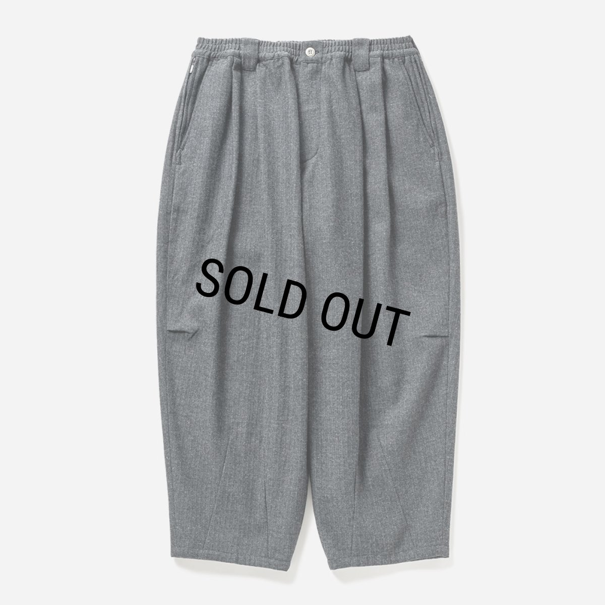 画像1: TIGHTBOOTH/WOOL HERRINGBONE BALLOON PANTS（Charcoal） 【20%OFF】［ウールヘリンボーンバルーンパンツ-23秋冬］ (1)