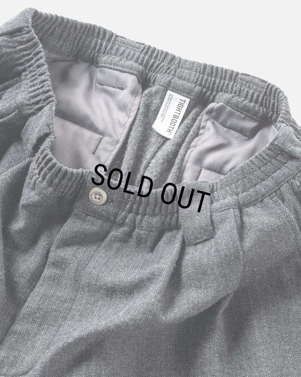 画像3: TIGHTBOOTH/WOOL HERRINGBONE BALLOON PANTS（Charcoal） 【20%OFF】［ウールヘリンボーンバルーンパンツ-23秋冬］ (3)