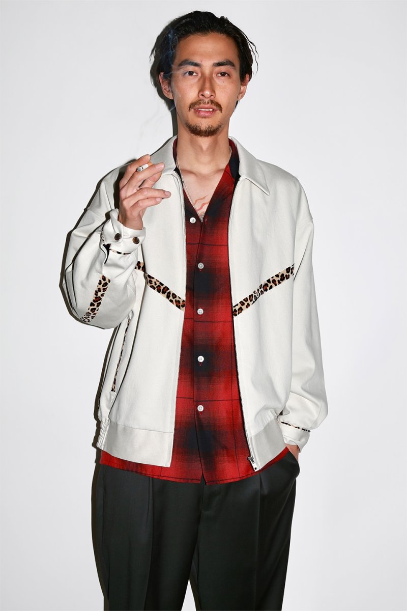 画像2: WACKO MARIA/OMBRE CHECK OPEN COLLAR SHIRT（RED）［オンブレチェックオープンカラーシャツ-23秋冬］