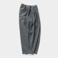 画像2: TIGHTBOOTH/WOOL HERRINGBONE BALLOON PANTS（Charcoal） 【20%OFF】［ウールヘリンボーンバルーンパンツ-23秋冬］ (2)