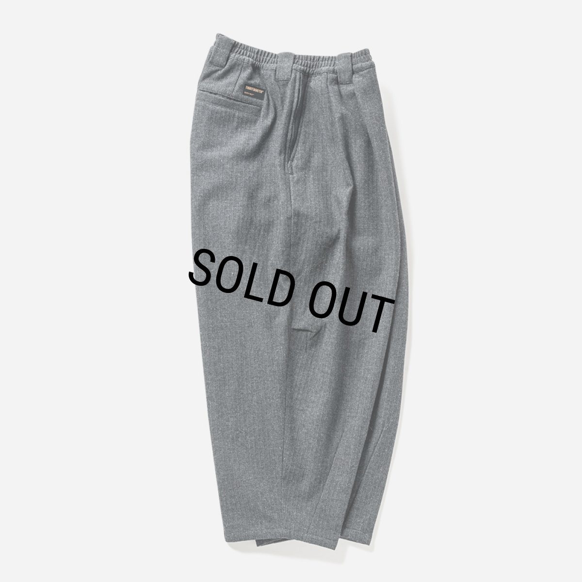 画像2: TIGHTBOOTH/WOOL HERRINGBONE BALLOON PANTS（Charcoal） 【20%OFF】［ウールヘリンボーンバルーンパンツ-23秋冬］ (2)