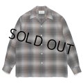 WACKO MARIA/OMBRE CHECK OPEN COLLAR SHIRT（BROWN）［オンブレチェックオープンカラーシャツ-23秋冬］