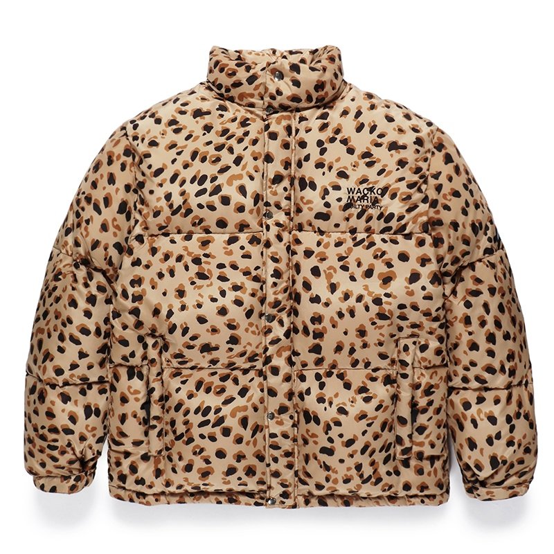 画像1: WACKO MARIA/NANGA / LEOPARD DOWN JACKET（BEIGE）［レオパードダウンJKT-23秋冬］
