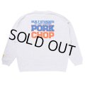 PORKCHOP/O.P. SQUARE SWEAT（ASH）［クルーネックスウェット-23秋冬］