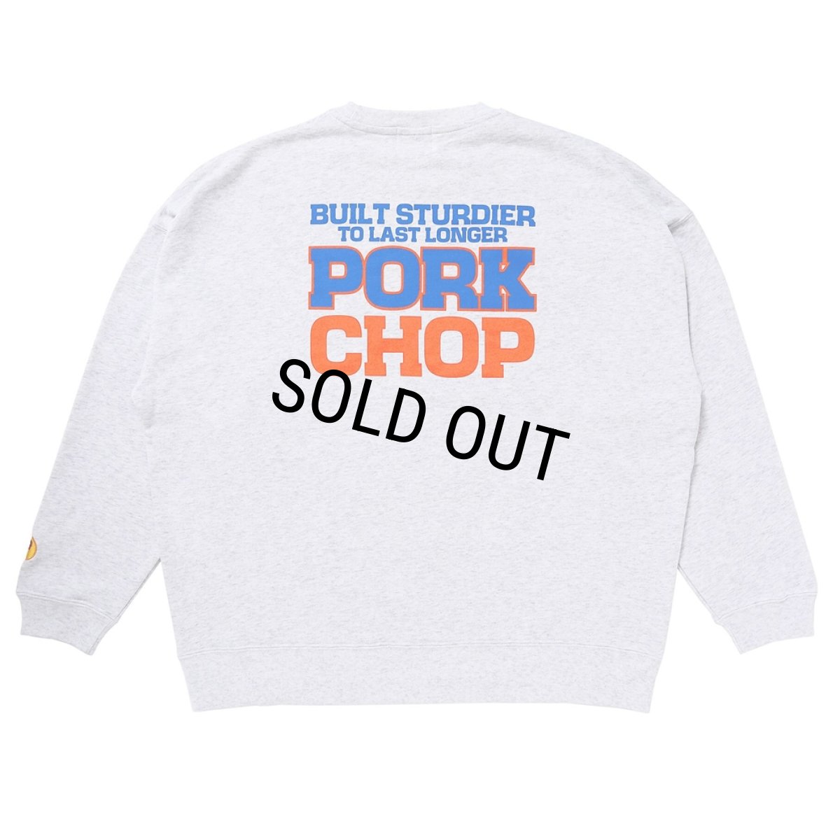 画像1: PORKCHOP/O.P. SQUARE SWEAT（ASH）［クルーネックスウェット-23秋冬］ (1)