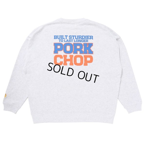 画像1: PORKCHOP/O.P. SQUARE SWEAT（ASH）［クルーネックスウェット-23秋冬］