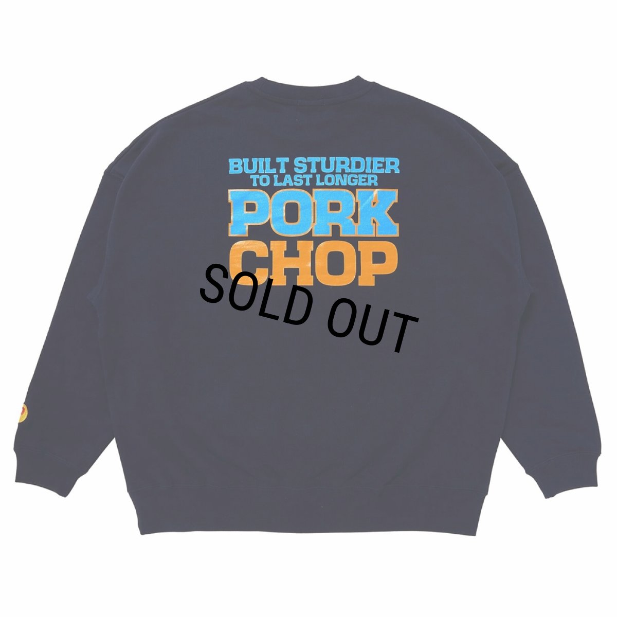 画像1: PORKCHOP/O.P. SQUARE SWEAT（NAVY）［クルーネックスウェット-23秋冬］ (1)