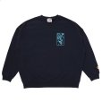 画像2: PORKCHOP/O.P. SQUARE SWEAT（NAVY）［クルーネックスウェット-23秋冬］ (2)