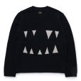 画像1: RATS/FANG CREW NECK KNIT（BLACK）［クルーネックニット-23秋冬］ (1)