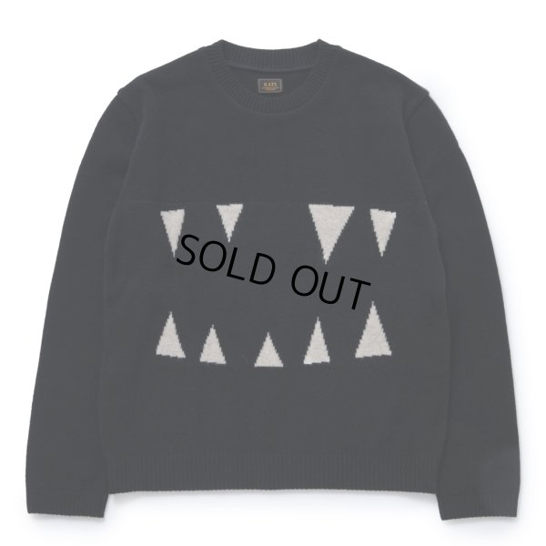 画像1: RATS/FANG CREW NECK KNIT（BLACK）［クルーネックニット-23秋冬］