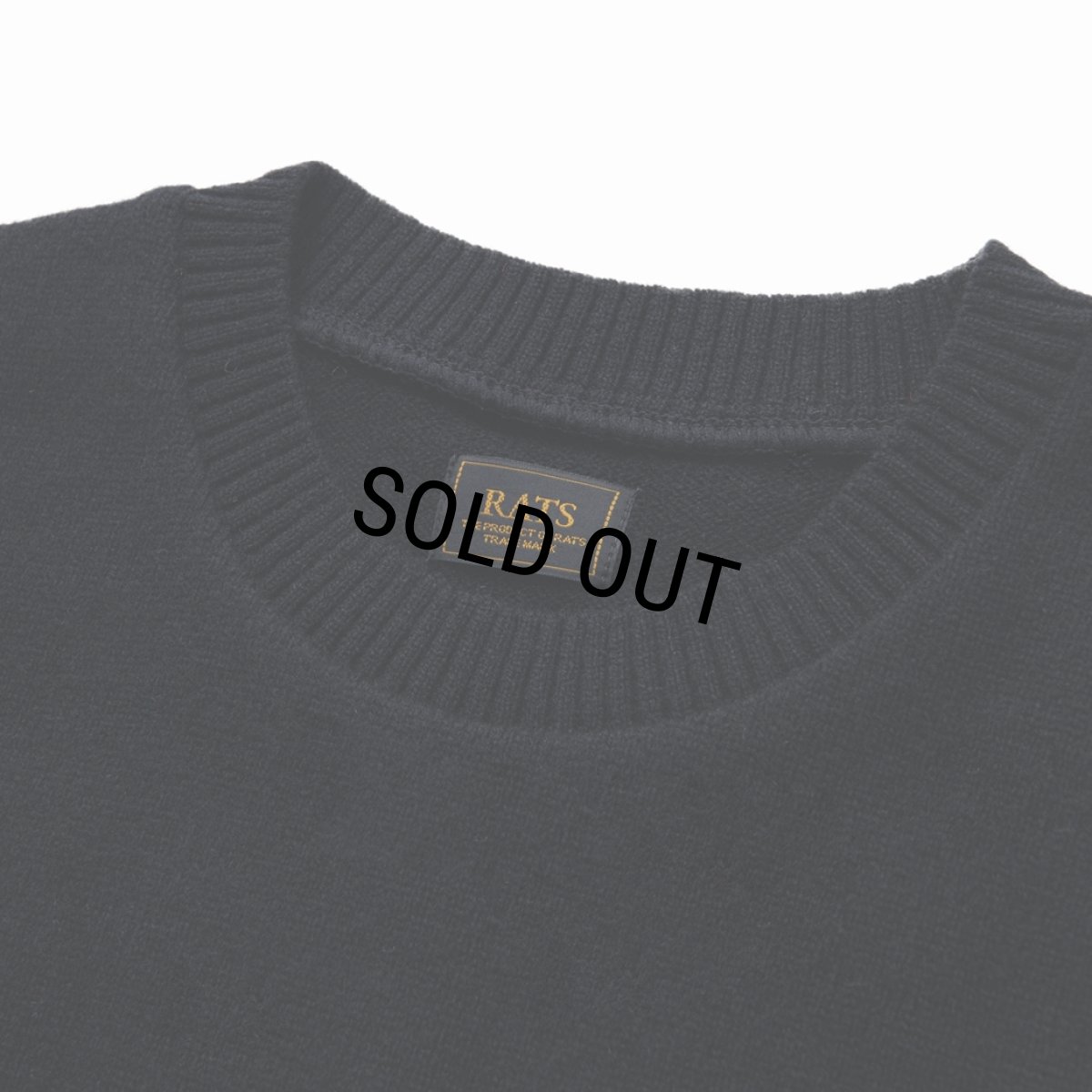 画像3: RATS/FANG CREW NECK KNIT（BLACK）［クルーネックニット-23秋冬］ (3)