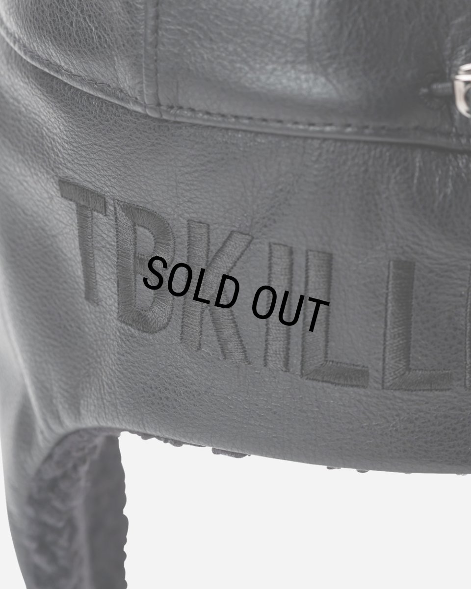 画像12: TIGHTBOOTH/LEATHER FLIGHT CAP（Black）［レザーフライトキャップ-23秋冬］ (12)