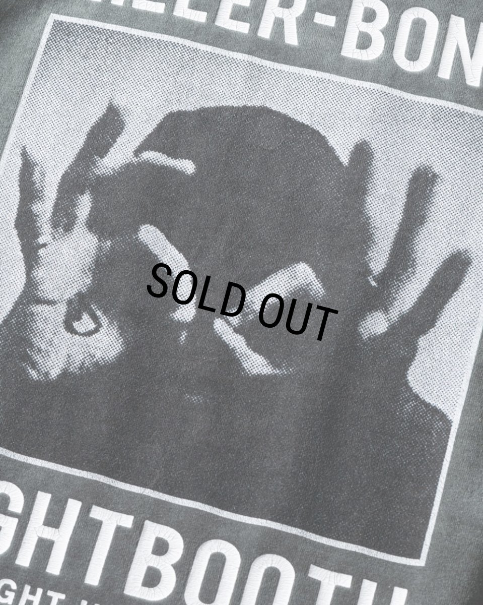 画像3: TIGHTBOOTH/HAND SIGN VELOUR LS（Charcoal）［ベロアロングスリーブ-23秋冬］ (3)