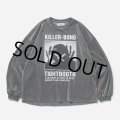 TIGHTBOOTH/HAND SIGN VELOUR LS（Charcoal）［ベロアロングスリーブ-23秋冬］