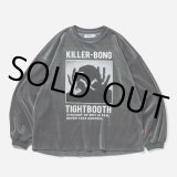 TIGHTBOOTH/HAND SIGN VELOUR LS（Charcoal）［ベロアロングスリーブ-23秋冬］