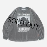 TIGHTBOOTH/HAND SIGN VELOUR LS（Charcoal）［ベロアロングスリーブ-23秋冬］